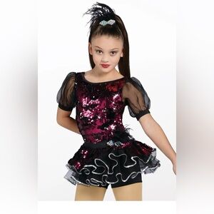 Weissman sequin pink and black costume